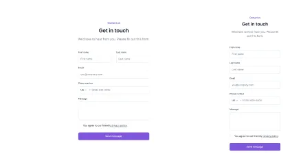 Responsive Form Component - Adaptable Design