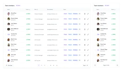Table Component - Organized Data Presentation