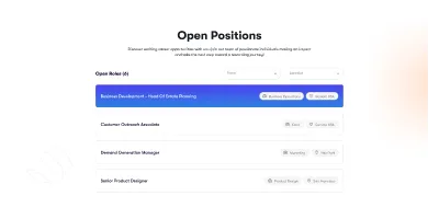 Job List Section Component - Showcase Opportunities