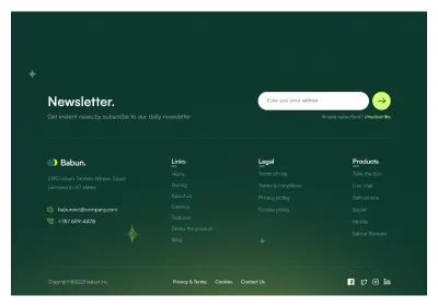 Footer Component - Comprehensive Website Navigation