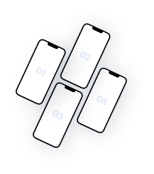 iPhone Mockup - 4 Mobile Display Layout
