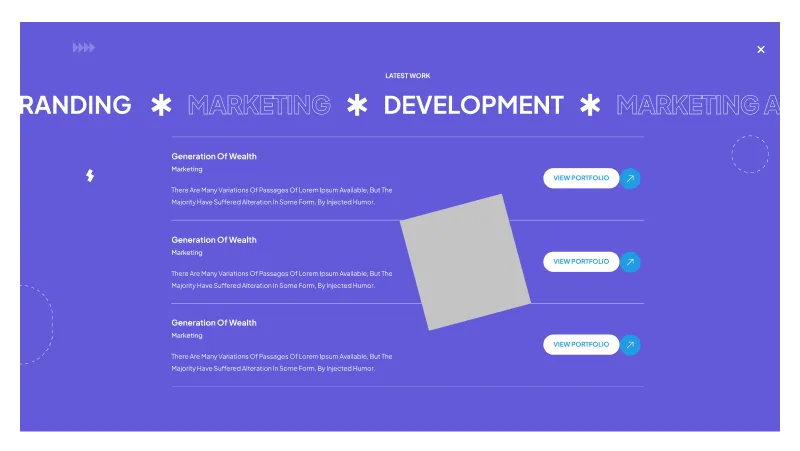 Figma Website Section for Latest Work Showcase