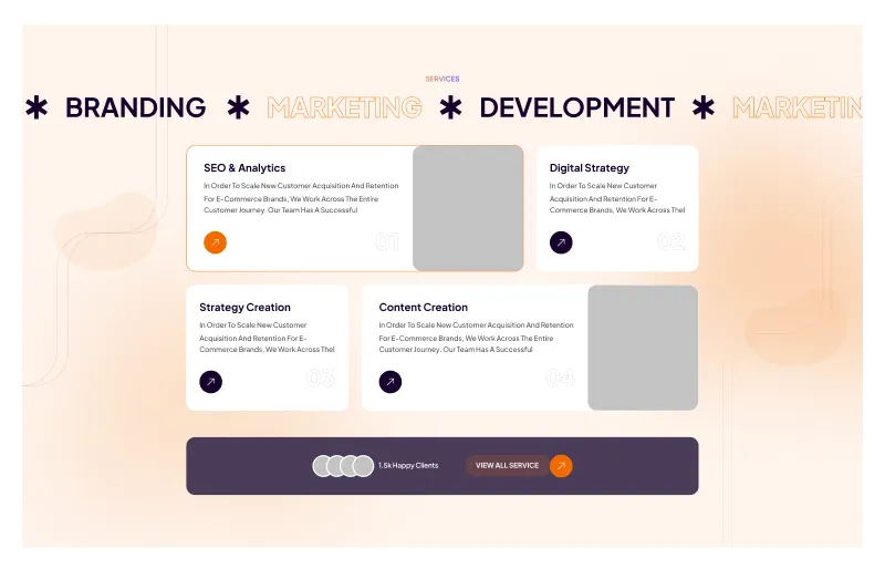 Figma Services Section for Website Design