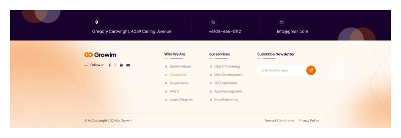 Customizable Figma Website Footer Component for Modern Designs