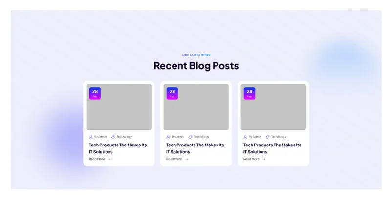 Figma Website Blogs Section Component for Content Showcasing