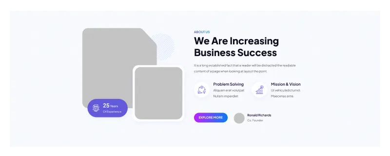 About Section - Showcase Your Impact