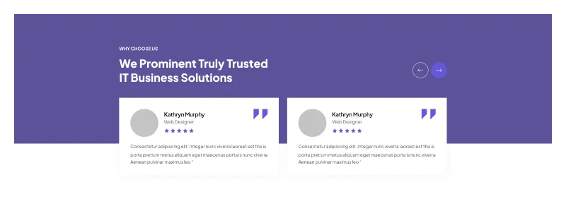 Testimonials Component - Client Success Stories