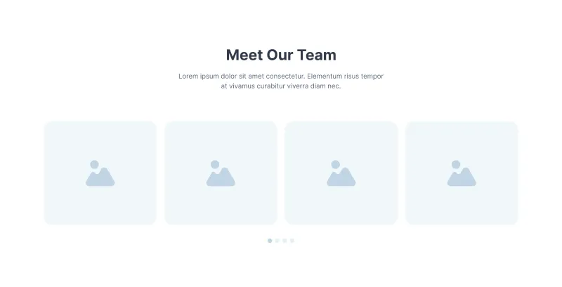 Meet Our Experts - Figma Four Image Cards Section Component