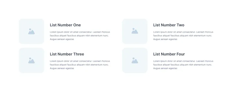 Picture with 4 Icon List Figma Component for Modern Websites