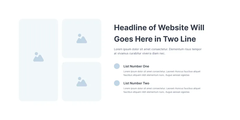 Picture and List Section Figma Component for Engaging Websites