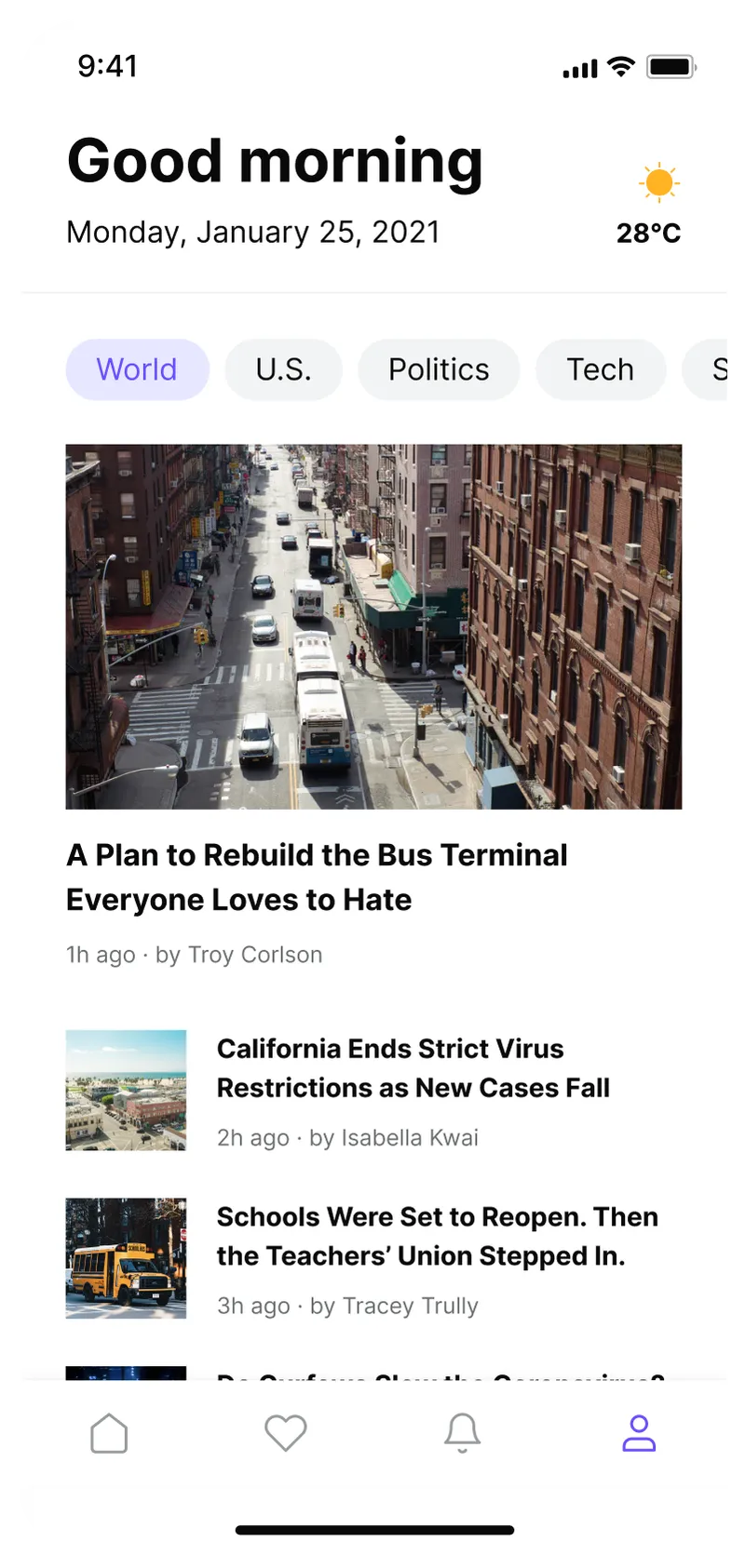 Mobile Screen Layout for Blog Posts - Figma Component