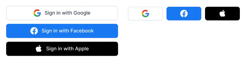 Social Media Sign-In Button Component for Figma - Simplify User Authentication