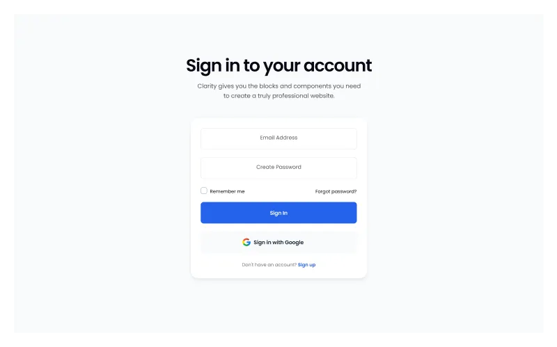 Signin Page Component for Websites - Simplify User Login
