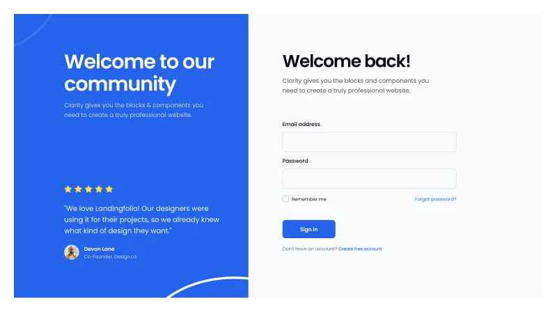 Signin Page Component for Websites - Simplify User Login