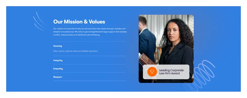Figma Component for Our Mission & Values Section