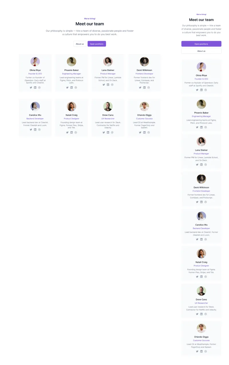 Figma Team Section - Introduce Your Experts