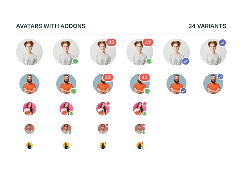 Figma Avatar with Add-Ons Component - Enhance User Profiles