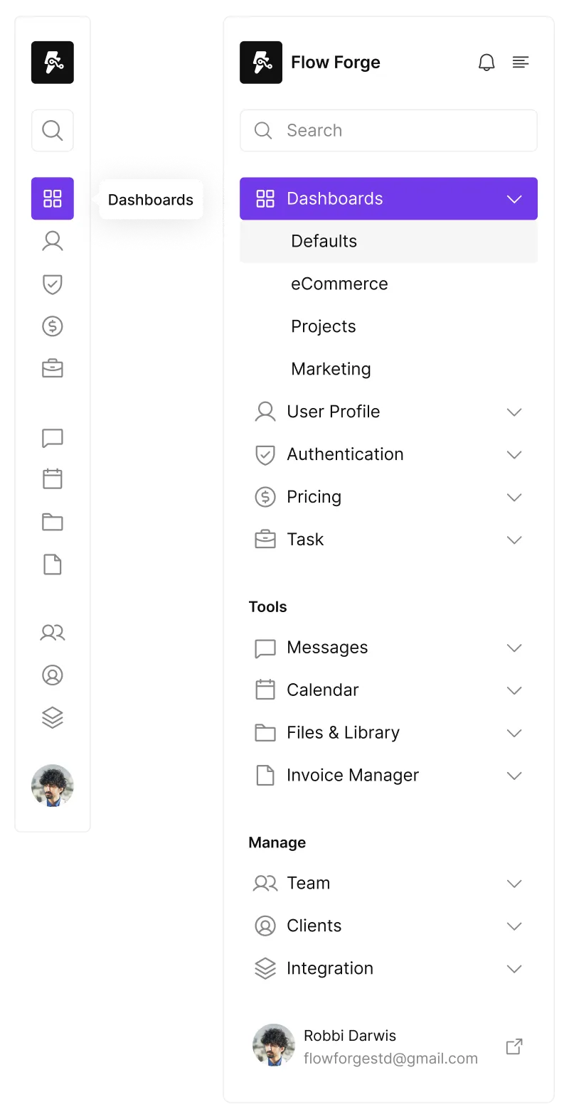 Responsive Sidebar Component for Figma - Seamless Navigation Design