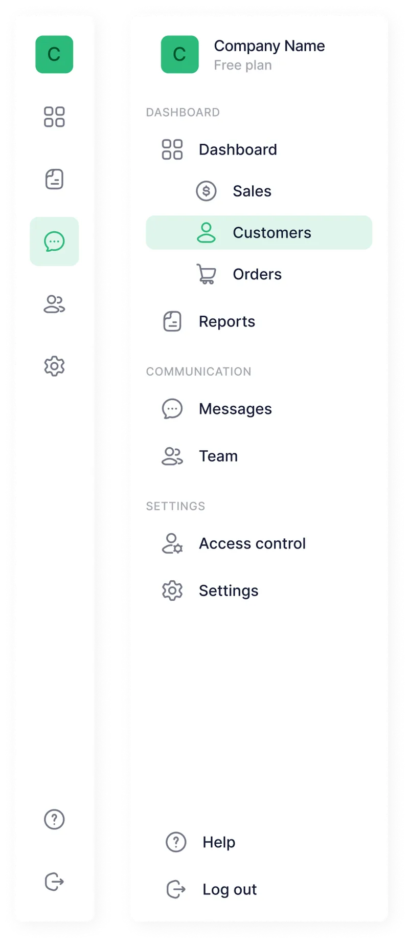 Sidebar Component for Figma
