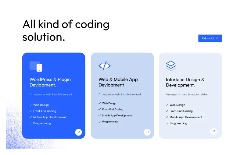 Figma Website Services Section for Portfolio - Showcase Your Expertise