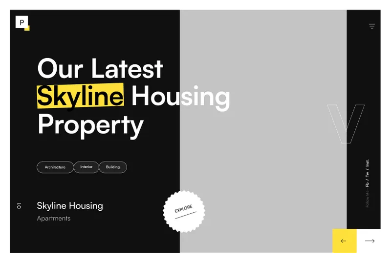 Real Estate Hero Section - Premium Figma Website Component
