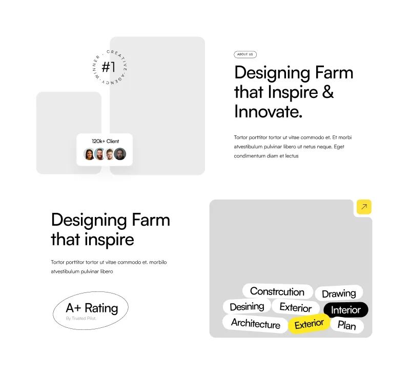 About Section - Modern Figma Component for Websites