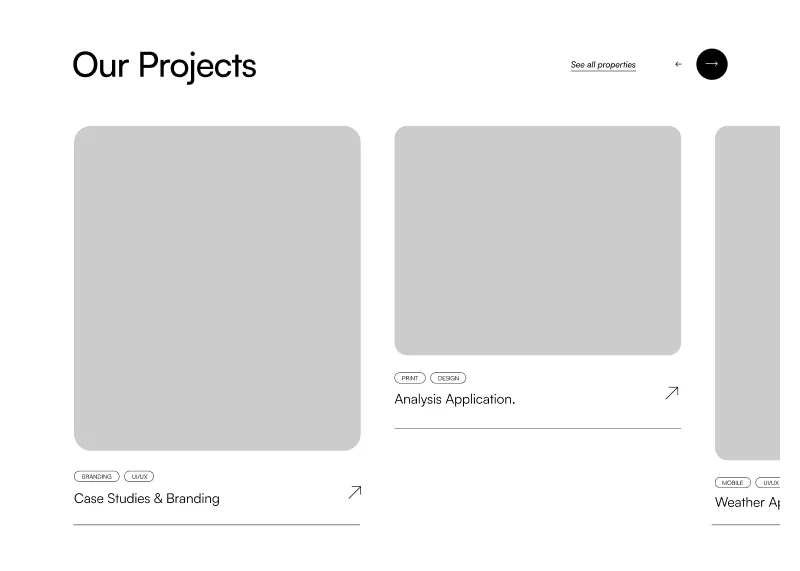 Our Projects Section - Figma Component for Stunning Portfolio Display