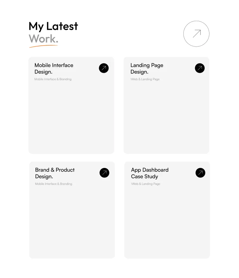 Website My Latest Work Section - Figma Component