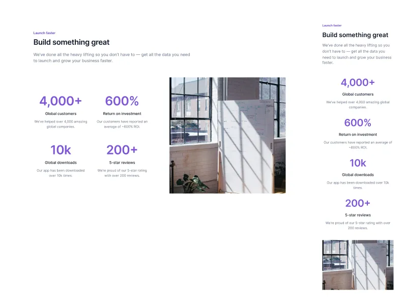 Website Stats Section - Figma Component for Data Presentation