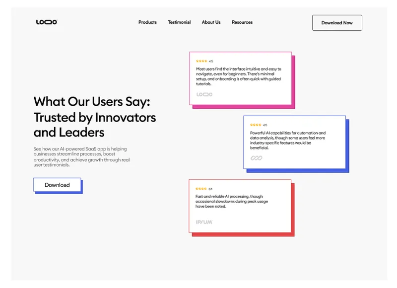 Website Testimonials Section - Figma Component for Credibility