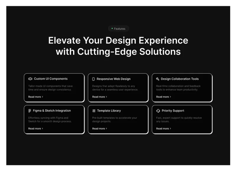 Website Features Section - Figma Component for Highlighting Benefits
