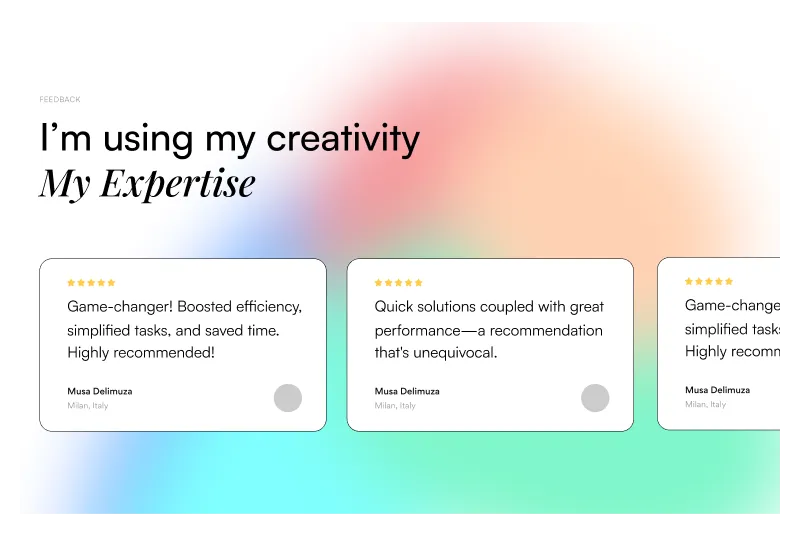Website Client Feedback Section - Figma Component for Testimonials