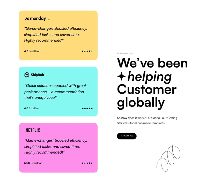 Website Testimonials Section - Figma Component
