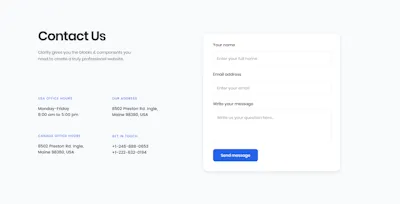 Contact Component - Figma UI Design Element