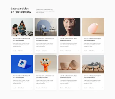 Article Grid Component - Figma UI Design Element