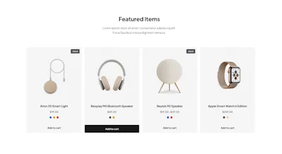 Product Item Cards Component - Figma UI Design Element