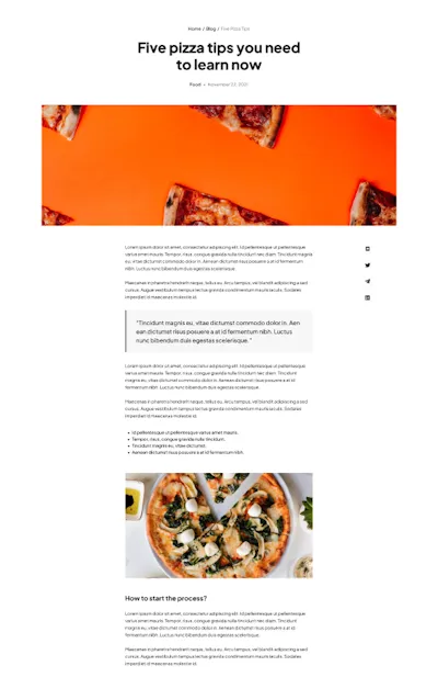 Blog Content Component - Figma UI Design Element