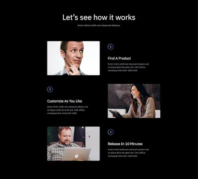 How it works Component - Figma UI Design Element
