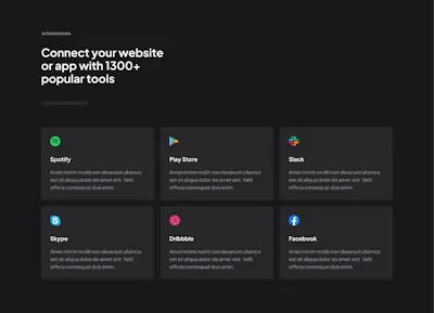 Intergrations Component - Figma UI Design Element