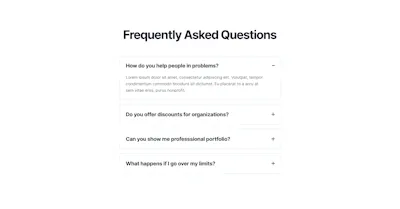 FAQ Component - Figma UI Design Element