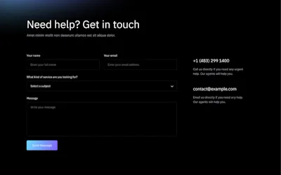 Contact Component - Figma UI Design Element
