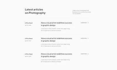 Article List Component - Figma UI Design Element