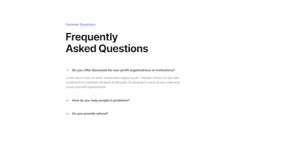 FAQ Component - Figma UI Design Element