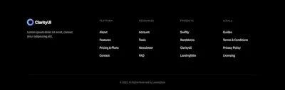 Footer Component - Figma UI Design Element