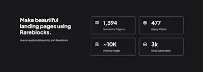 Stats 5 Component - Figma UI Design Element