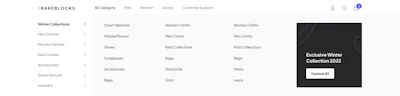 Navigation menu horizontal Component - Figma UI Design Element