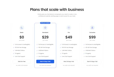 Pricing Component - Figma UI Design Element