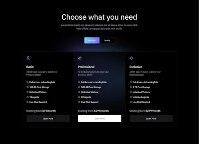 Pricing Component - Figma UI Design Element