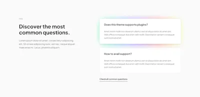 FAQ 3 Component - Figma UI Design Element