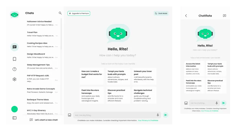 AI Chatbot Dashboard - Figma Components
